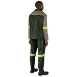 Site Premium Two-Tone Polycotton Jacket - Reflective Arms - Yellow Tape