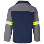 Site Premium Two-Tone Polycotton Jacket - Reflective Arms - Yellow Tape
