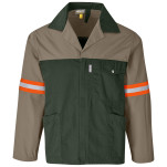 Site Premium Two-Tone Polycotton Jacket - Reflective Arms - Orange Tape