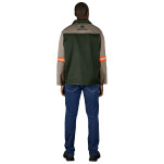 Site Premium Two-Tone Polycotton Jacket - Reflective Arms - Orange Tape