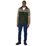 Site Premium Two-Tone Polycotton Jacket - Reflective Arms - Orange Tape