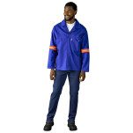 Artisan Premium 100% Cotton Jacket - Reflective Arms - Orange Tape