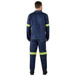 Cast Premium 100% Cotton Denim Jacket - Reflective Arms - Yellow Tape