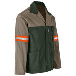 Site Premium Two-Tone Polycotton Jacket - Reflective Arms & Back - Orange Tape
