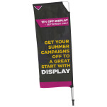 Legend 2M Sublimated Telescopic Double-Sided Flying Banner - 1 complete unit