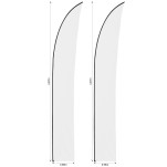 Legend 4m Sublimated Arcfin Flying Banner Skin - Set Of 2 (Excludes Hardware)