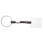 Shiny Nickel Keychain with Translucent Strap