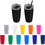 Altitude Daytona Plastic 2-in-1 Double-Wall Tumbler & Straw - 600ml