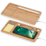 Okiyo Musen Bamboo Wireless Charger Desk Organiser