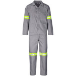 Trade Polycotton Conti Suit - Reflective Arms & Legs - Yellow Tape