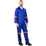 Technician 100% Cotton Conti Suit - Reflective Arms & Legs - Orange Tape