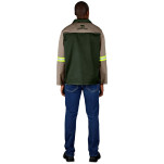 Site Premium Two-Tone Polycotton Jacket - Reflective Arms - Yellow Tape