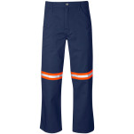 Site Premium Polycotton Pants - Reflective Legs - Orange Tape
