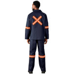 Artisan Premium 100% Cotton Jacket - Reflective Arms & Back - Orange Tape
