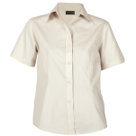 Brushed Cotton Twill Blouse Short Sleeve Ladies
