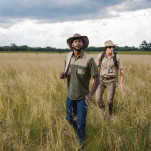 Mens Short Sleeve Serengeti 2-Tone Bush Shirt