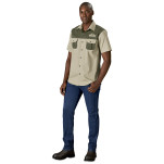 Mens Short Sleeve Serengeti 2-Tone Bush Shirt