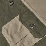 Mens Short Sleeve Serengeti 2-Tone Bush Shirt