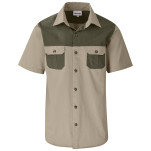Mens Short Sleeve Serengeti 2-Tone Bush Shirt
