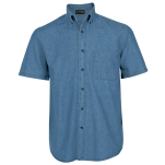 Denim Shirt Short Sleeve Mens