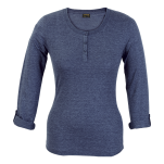145g Henley Long Sleeve T-Shirt Ladies