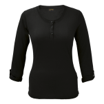 145g Henley Long Sleeve T-Shirt Ladies