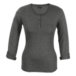 145g Henley Long Sleeve T-Shirt Ladies