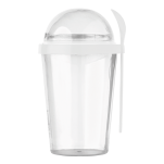 Dual Compartment Breakfast Mug with Spoon