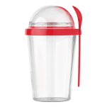 Dual Compartment Breakfast Mug with Spoon