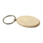 Oval Wooden Keychain