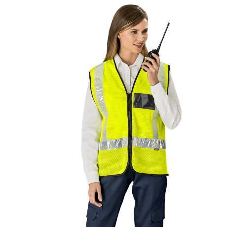 Airport Hi-Viz Reflective Full Zip Vest