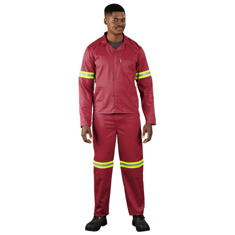 Trade Polycotton Conti Suit - Reflective Arms, Legs & Back - Yellow Tape