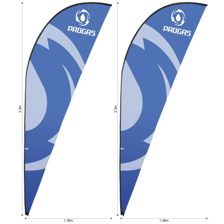Legend 3m Sublimated Sharkfin Flying Banner Skin - Set Of 2 (Excludes Hardware)
