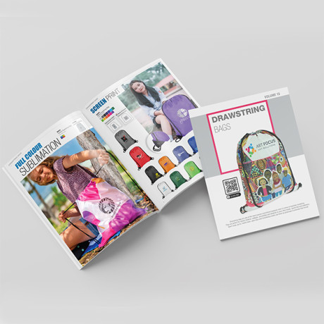 Drawstring Bags A5 booklet with 20 pages
