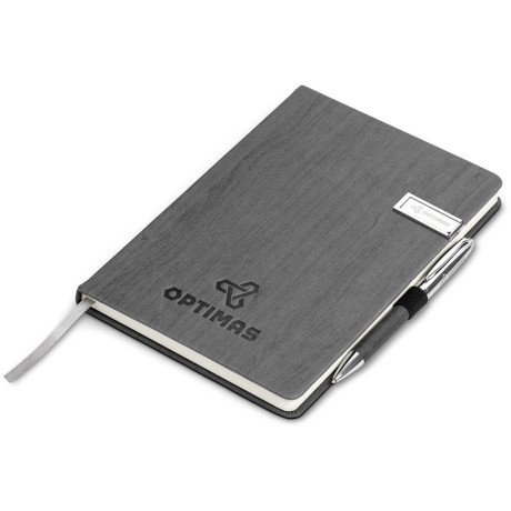 Oakridge A5 Hard Cover Flash Drive Notebook - 8GB