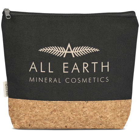 Okiyo Koruku Cork & Cotton Cosmetic Bag