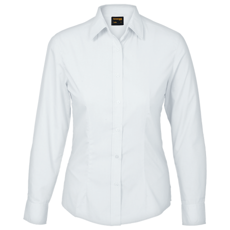 Basic Poly Cotton Blouse Long Sleeve Ladies