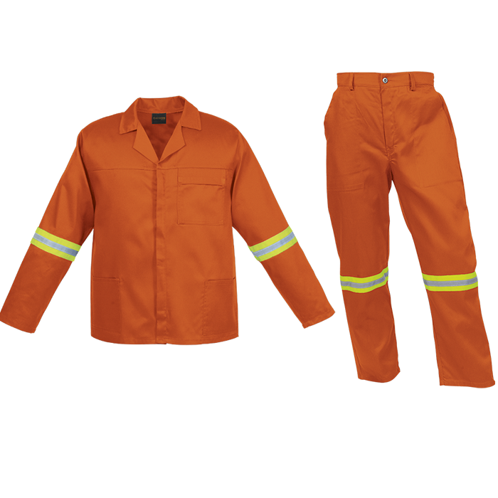 Barron Budget Poly Cotton Conti Suit with Reflective
