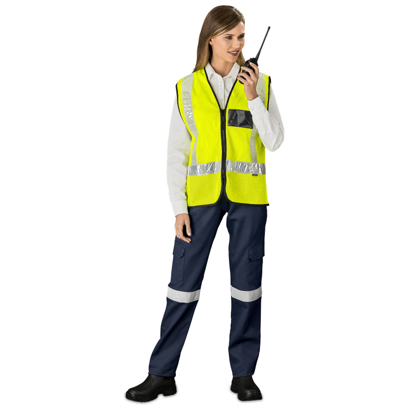 Airport Hi-Viz Reflective Full Zip Vest