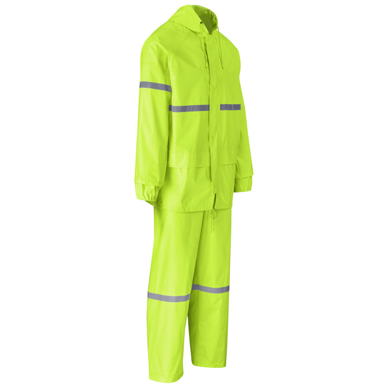 Outdoor Hi-Viz Reflective Polyester/PVC Rainsuit