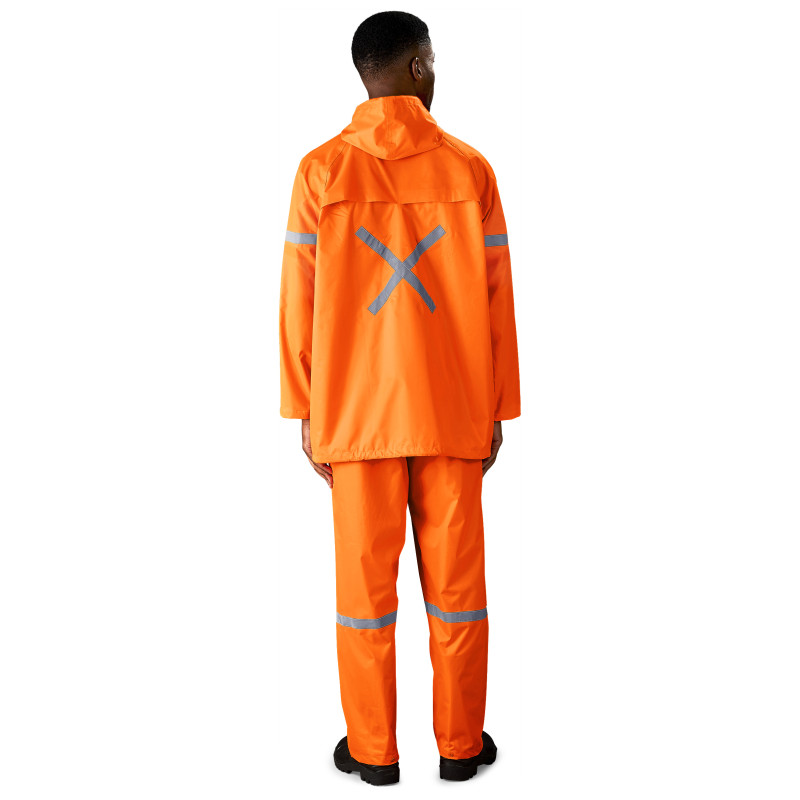 Outdoor Hi-Viz Reflective Polyester/PVC Rainsuit