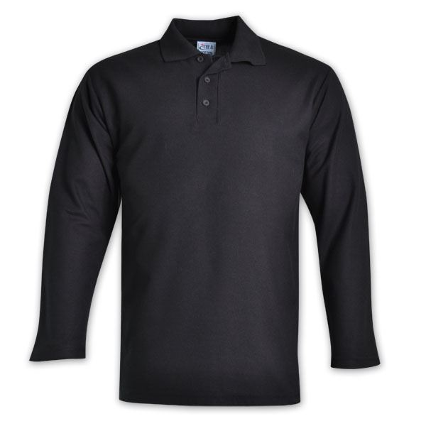 Long Sleeve Pique Knit Polo