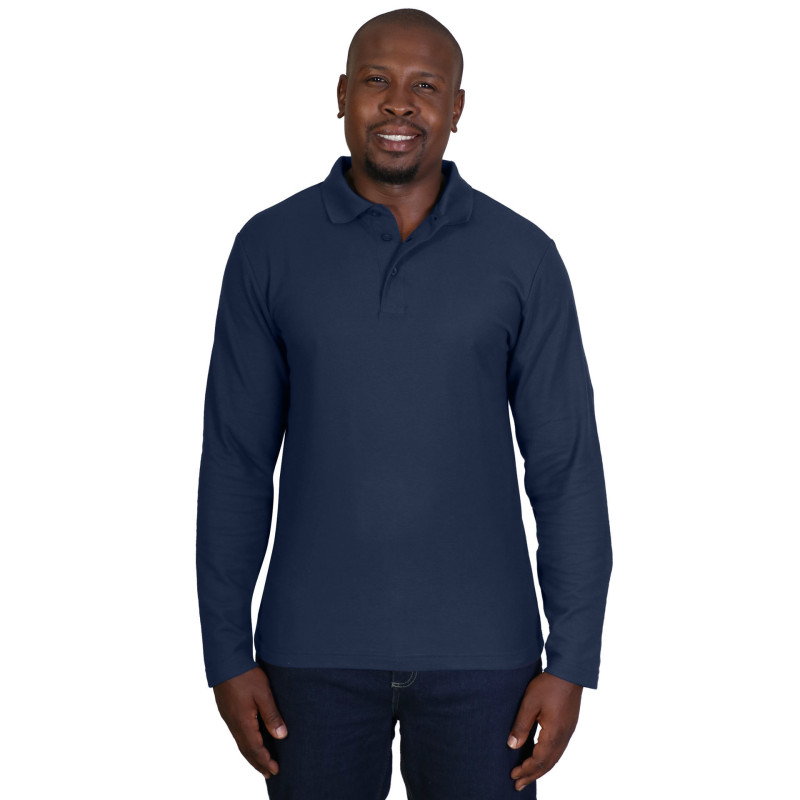 Long Sleeve Pique Knit Polo