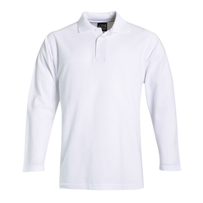 Long Sleeve Pique Knit Polo