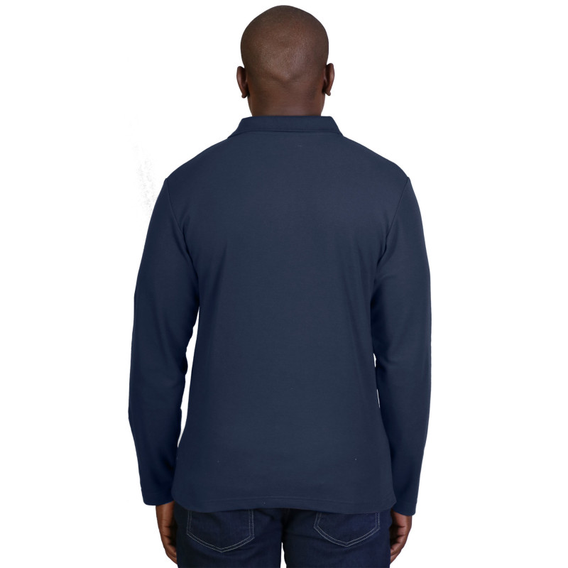 Long Sleeve Pique Knit Polo