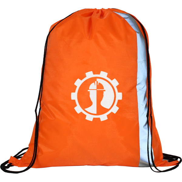 Spot On Reflective Drawstring Bag with 1 col