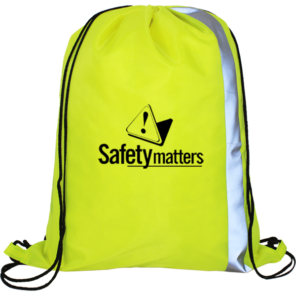 Spot On Reflective Drawstring Bag with 1 col