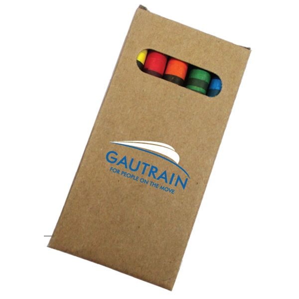 Crayons with pad print