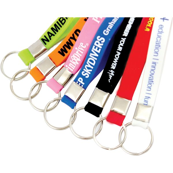 Silicone Keyring Key Holder with 1 col print