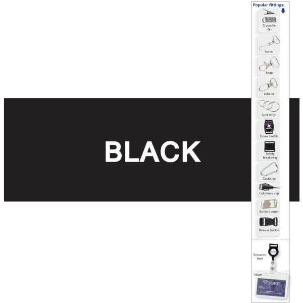 20mm Screen printed lan + swivel with 1 col